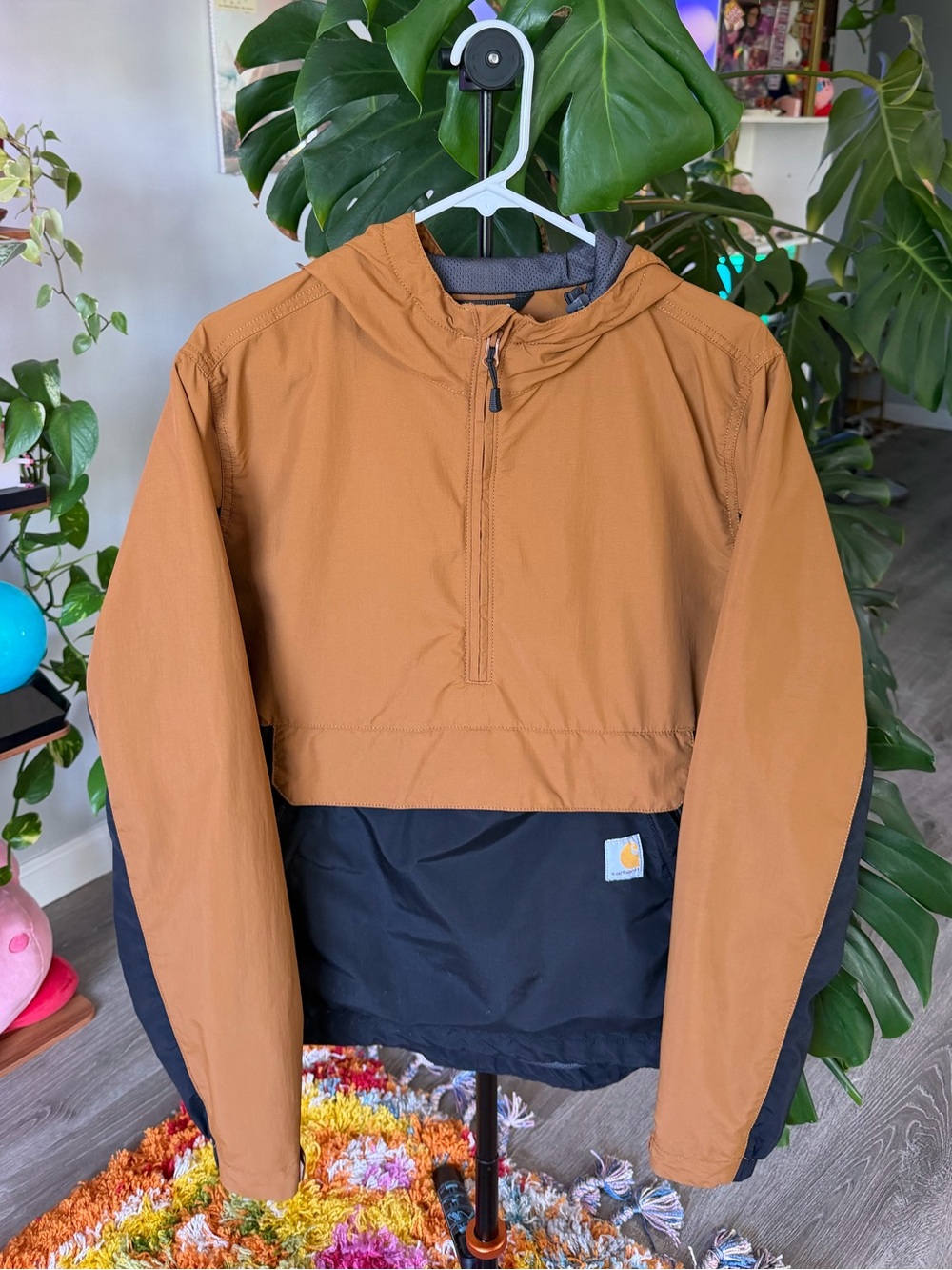 Carhartt Men's Rain Defender Loose Fit Lightweight Packable Anorak Jacket